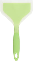 Silicone Wrapped Plastic Fish Spatula Pancakes Shovel Non-Stick Heat-Resistant Wide Flat Turner For Egg Tamales Pizza (Green)