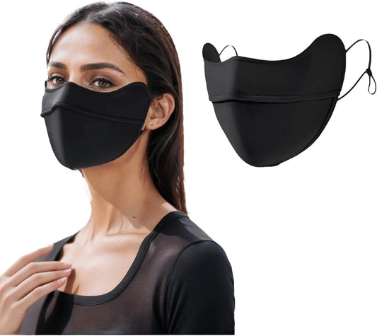 UPF 50+ Sun Protection Face Mask for Women Ice Silk Breathable UV Face Shield Mask Cover for Cycling Hiking Outdoor Sports
