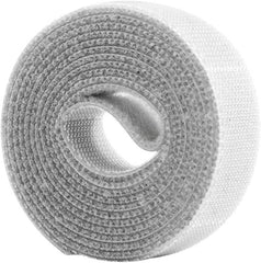 Adjustable Cable Straps with Buckles, Free Cut Length, White Reusable Fastening Cable Ties, Hook and Loop Securing Strap for Cable Tidy, Wire Management, Cord Organiser (Free cutting-Gray-3.28Ft/1m)