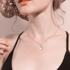 Yixinjew Rose Gold Mountain Mustard Seed Pendant Necklace Stainless Steel Inspiration Faith Jewelry for Women