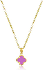 Clover Necklace for Women 18K Gold Plated Four Leaf Clover Pendant Necklaces Lucky Jewelry Gifts for Women