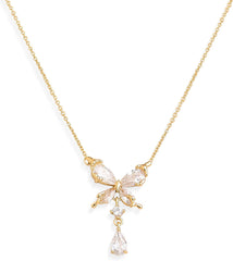 Sonateomber Dainty Chain Simple Pendant Necklace for Women, Cute Statement Rhinestone Single Dangle Necklaces Thanksgiving Christmas Jewelry Gift