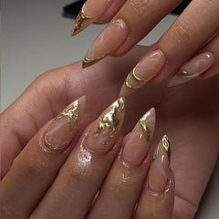 KQueenest Cat Eye Light Pink Press on Nails Medium Almond, 30 Pcs Glitter Nude Pink Fake Nails Press ons, Sparkly Acrylic Nails with UV Coating, Reusable Glue on Nails for Women Summer