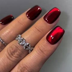 KQueenest Cat Eye Light Pink Press on Nails Medium Almond, 30 Pcs Glitter Nude Pink Fake Nails Press ons, Sparkly Acrylic Nails with UV Coating, Reusable Glue on Nails for Women Summer