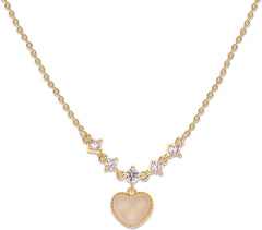 Sonateomber Dainty Chain Simple Pendant Necklace for Women, Cute Statement Rhinestone Single Dangle Necklaces Thanksgiving Christmas Jewelry Gift