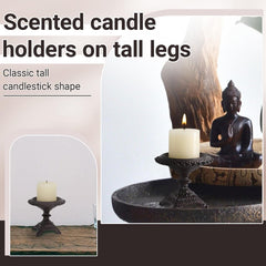 Candle Stand Metal Candle Holder with Tall Legs, Decorative Pedestal Candle Holder for Scented Candle Display Bowl, Rustic Home Decor Gift,Send Goods from Local Warehouse