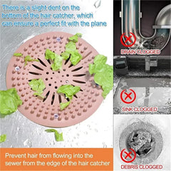 Drain Strainers 8PCS Round Silicone Drain Hair Catcher, Kitchen Sink Strainer Bathroom Shower Bath Stopper Drain Cover Hair Trap, Filter of drainage systems, and improves the smoothness o(Gray)