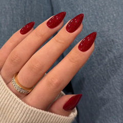 KQueenest Cat Eye Light Pink Press on Nails Medium Almond, 30 Pcs Glitter Nude Pink Fake Nails Press ons, Sparkly Acrylic Nails with UV Coating, Reusable Glue on Nails for Women Summer