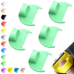 4mm Seam Guide for Hand Sewing Edge Lockranding Tool, Sewing Needle Gauge Measuring Tool, Mini Finger Ruler Kit Ideal for Leather/Fabric/Craft Sew, Blue 2 Pcs