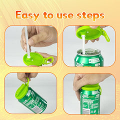 Can Lids For Fizzy Drinks 4 Pack Multi-Colour Reusable Soda Can Toppers With Straws; Universal Fit For UK Beverage Cans; Convenient Outdoor Use; Ideal For Adults And Kids