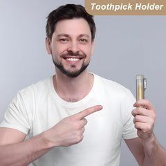 2PCS Transparent Toothpick Case for Cocktail Sticks, Portable Toothpick Holder with Lid, Compact Storage for Travel, Picnic, and Everyday Carry, Great for Organizing and Easy Access