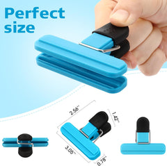 20 Pcs chip Bag Clips Plastic Food Bag Clips with Heavy Duty, Heavy Seal Grip Food Clip for Snack Storage Home Office School 3.07 x2.56 x 1.46 inch(Blue)