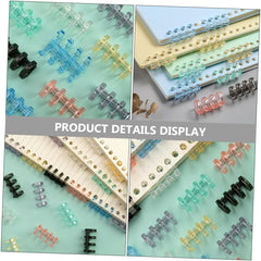 16pcs Adjustable Loose Leaf Binder for Notebook Flexible Multi Binding Coils Convenient for Organizing Pages and Documents for Projects and Study Cards
