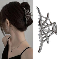 1 Pack Black Spider Hair Claw Clips Halloween Hair Clips for Women Strong Hold Metal Hair Jaw Clips Large Spider Pearl Exquisite Design Halloween Hair Barrette Clips for Costume Party Hair Decoration