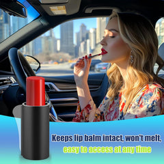 2PCS Car Lip Balm Holder No Melt,Silicone Holder for Chapstick,Fun Car Accessories for Women Interior,Car Lipsticks Holder for Chap Stick,Upright Lip Balm Holder for Car