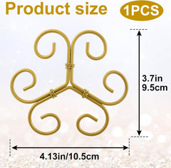 Climbing Houseplant Stem Supports, Plastic Plant Stem Holders, Reusable Flower Plant Growth Stakes Trellis Stem Growth Accessories for Garden Balcony- Gold