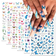 3D Nail Art Stickers Small Expressions Nail Decals Self-Adhesive Nail Stickers Cartoon Funny Emoticons Nail Art Supplies Cute Manicure Accessories for Women DIY Acrylic Nails Decorations 6 Sheets