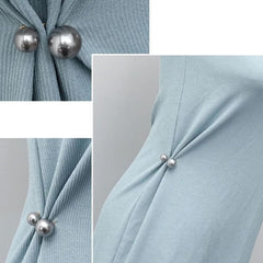 Waist Pins For Pants Shrink Waist Circumferences Safety Pins Pearl Brooch Pins For Clothes Neck Button Scarf Clip