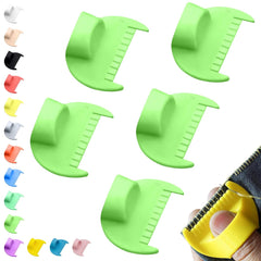 4mm Seam Guide for Hand Sewing Edge Lockranding Tool, Sewing Needle Gauge Measuring Tool, Mini Finger Ruler Kit Ideal for Leather/Fabric/Craft Sew, Blue 2 Pcs