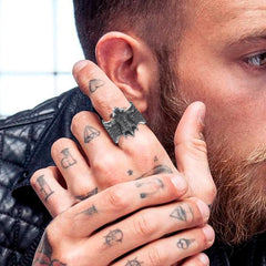 WESTMIAJW Bat/Lion/Spider/Wolf Ring Men Women,Mens Stainless Steel Gothic Punk Goth Animal Rings Jewellery Size O,Q,S,T1/2,V1/2,Y,Z+1