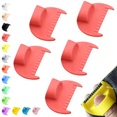 4mm Seam Guide for Hand Sewing Edge Lockranding Tool, Sewing Needle Gauge Measuring Tool, Mini Finger Ruler Kit Ideal for Leather/Fabric/Craft Sew, Blue 2 Pcs