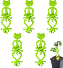 5pcs Frog Plant Stand, Multipurpose Plastic Flower Stem Support for Climbing Houseplant, Leaf Holder Hook, Vines Traction Stabilizer Structure Grapple Indoor Outdoor Monstera Garden Decor Accessories