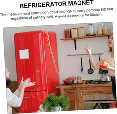 Stainless Steel Refrigerator Magnetic Conversion Magnet Kitchen Conversion Table Baking Measurement Chart Reusable Wall Hanger