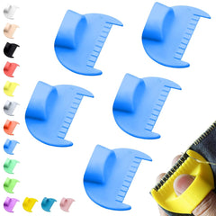 4mm Seam Guide for Hand Sewing Edge Lockranding Tool, Sewing Needle Gauge Measuring Tool, Mini Finger Ruler Kit Ideal for Leather/Fabric/Craft Sew, Blue 2 Pcs