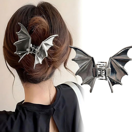 Halloween Spider Hair Clips for Women Girls, Silver Gothic Metal Hair Claw Clips With Faux Pearl Tassel - Halloween Hair Accessories Y2K Styling