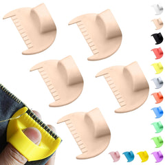 4mm Seam Guide for Hand Sewing Edge Lockranding Tool, Sewing Needle Gauge Measuring Tool, Mini Finger Ruler Kit Ideal for Leather/Fabric/Craft Sew, Blue 2 Pcs