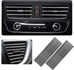 Ziciner 20 Pcs Car Air Conditioner Decoration Strip, Waterproof Bendable Auto Vent Outlet Shiny Trim, Universal Vehicle Interior Accessories Suitable for Most Air Vent Outlet (Shiny Red)