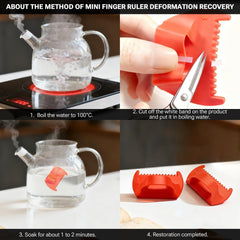 4mm Seam Guide for Hand Sewing Edge Lockranding Tool, Sewing Needle Gauge Measuring Tool, Mini Finger Ruler Kit Ideal for Leather/Fabric/Craft Sew, Blue 2 Pcs