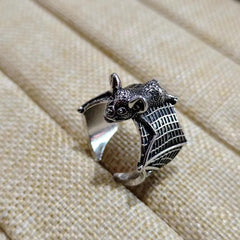 Gothic Rings Bat Opening Ring Mens Rings Halloween Accessories