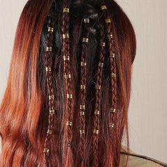 40Pcs Hair Jewelry, Non-Piercing Accessories - Adjustable Hair Rings & Cuffs for Braids, DIY Decorating, Gold for Women
