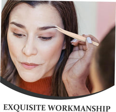 BESTYASH Stainless Steel Eyelash Tweezers for False Lashes Application Precision Tool for Lash Extensions and Eyelash Adhesive for Makeup Artists and Home Use