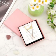 Mikovivi Faith Necklace for Women, Religious Christian Jewelry Gift for Mom Friends Grandma