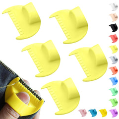 4mm Seam Guide for Hand Sewing Edge Lockranding Tool, Sewing Needle Gauge Measuring Tool, Mini Finger Ruler Kit Ideal for Leather/Fabric/Craft Sew, Blue 2 Pcs