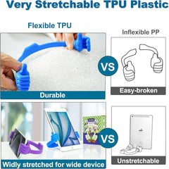 Honsky Cell Phone Stand Holder, Thumbs Up Lazy Phone Stand, Universal Adjustable Flexible, Cute Perfect Stocking Stuffers Gifts for Teen Girls, Compatible with Cell Phones & Tablets,Black