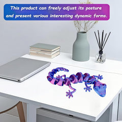 3D Printed Gecko Animals Toys - Flexible Fidget Lizard Toys for Adults, Home Office Decor, Stocking Stuffers Bulk, Birthday Party Halloween