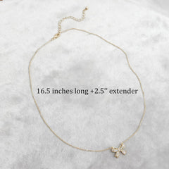 Sonateomber Dainty Chain Simple Pendant Necklace for Women, Cute Statement Rhinestone Single Dangle Necklaces Thanksgiving Christmas Jewelry Gift