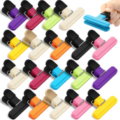 20 Pcs chip Bag Clips Plastic Food Bag Clips with Heavy Duty, Heavy Seal Grip Food Clip for Snack Storage Home Office School 3.07 x2.56 x 1.46 inch(Blue)