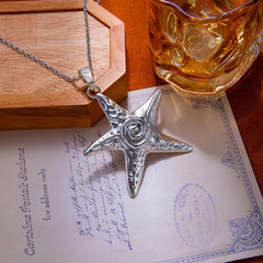 Starfish Necklace for Women Gold Star Swirl Pendant Necklace Summer Beach Ocean Shell Necklace Starfish Seashell Charm Necklace Trendy Vacation Star Jewelry