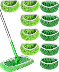 Reusable Microfiber Mop Pads Washable Wet Pads Compatible with Swiffer Sweeper Refills Pads for Wet & Dry Sweeping Cloths Mop Head Replacement for Household Cleaning (4PCS)