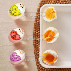 Color Changing Egg Timer for Boiling Eggs - Soft/Medium/Hard Boiled Doneness Indicator, BPA-Free Food-Safe Design, Easy-Read Yellow Timer, Nice Gift for Home Cooks