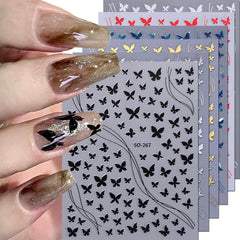 3D Nail Art Stickers Small Expressions Nail Decals Self-Adhesive Nail Stickers Cartoon Funny Emoticons Nail Art Supplies Cute Manicure Accessories for Women DIY Acrylic Nails Decorations 6 Sheets