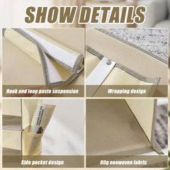 Hanging Closet Organizer, 6-Shelf Beige Storage Solution with Side Pockets for Clothes, Shoes, and Accessories, Closet Organizers and Storage, Send Goods from Local Warehouse