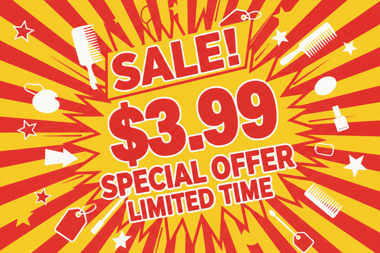 折扣超市风格促销海报