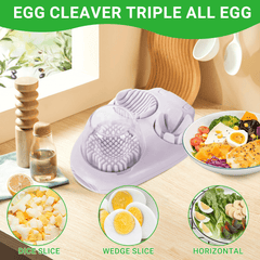 3-In-1 Heavy Duty Egg Slicer, Stainless Steel Dicer, Strawberry Slicer, Kitchen Chopping Tool With 3 Cutting Modes for Strawberry Grape Cherry Banana Butter Mushroom Tomato