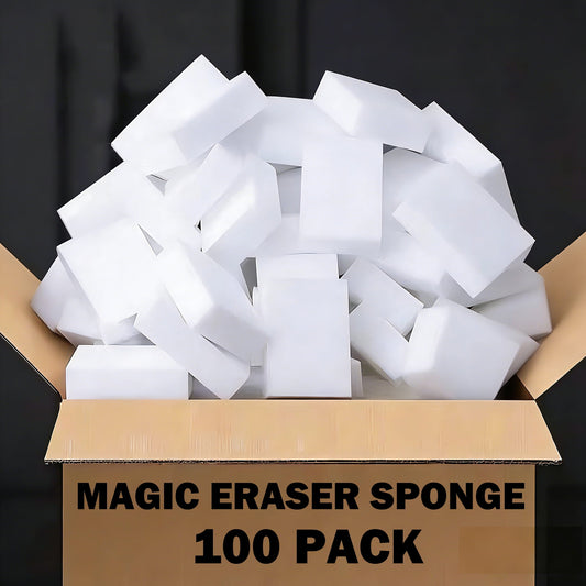 Extra Strong Magic Sponge Eraser, 100 Pack Multi-Functional Melamine Sponge for Furniture,Bathroom,Bathtub, Sink,Floor, Baseboard, Wall Cleaner