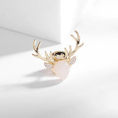 BOYI Minimally Designed cat Eye Stone Anti Glare Needle Buckle Pin for Both Men and Women Accessories